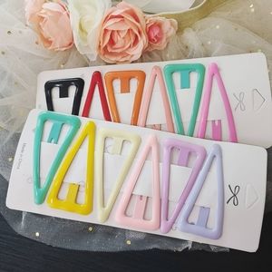 12pcs Long triangle hair snap clip for women and girls